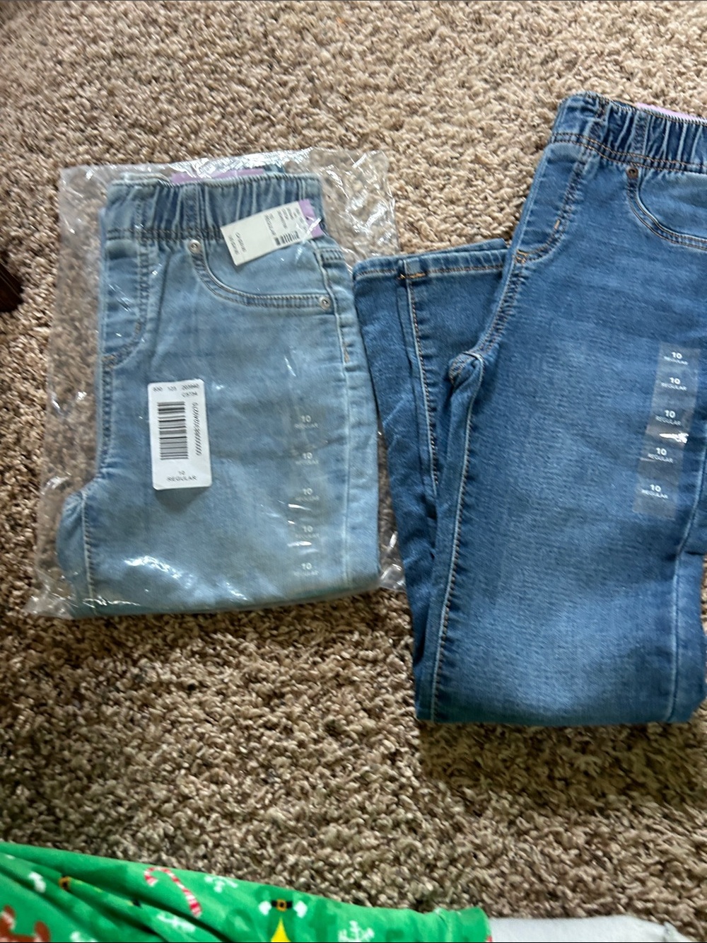 Evsie Pull on Denim Jeans Set — Light and Medium Blue
